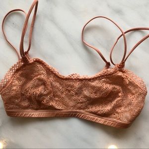 Victoria’s Secret Silky Peach Lace Bralette
